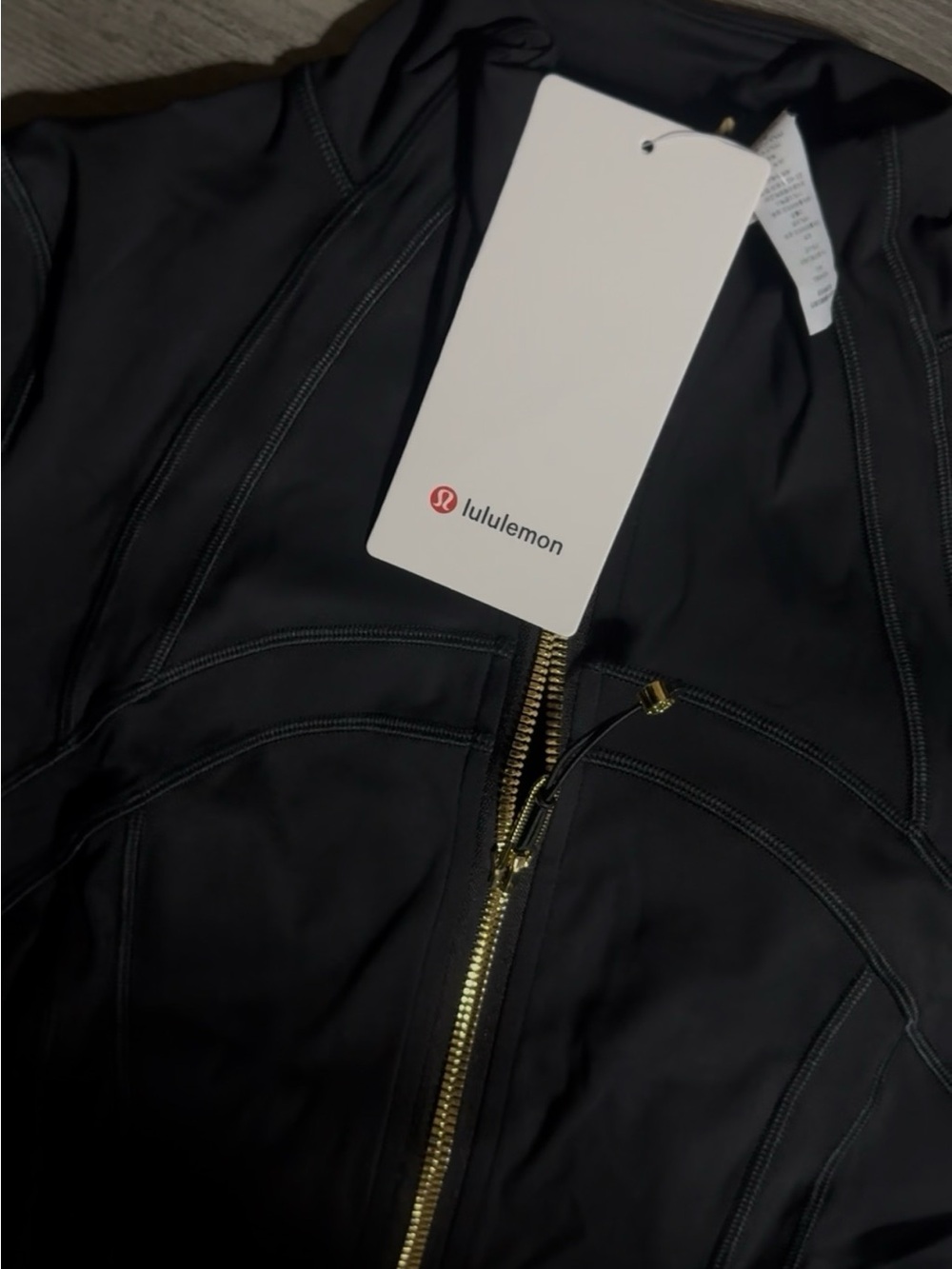 lululemon athletica Black Jacket with Gold Zip